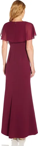 Vista 2 de Adrianna Papell Vestido de gasa crepé para mujer