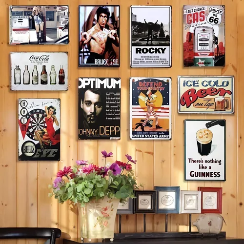 Vista 5 de Cartel de metal con diseño de Margarita con receta de cóctel vintage, 8 x 12 pulgadas, arte retro, para el hogar, bar, pub, garaje, tienda