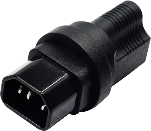 Vista 5 de Adaptador de corriente de enchufe de 3 clavijas USA C14 a NEMA 5-15R para adaptador de corriente de computadora estándar 15A/125V (IG-320)