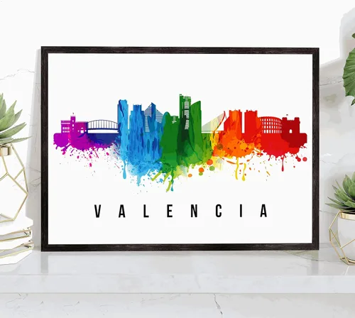Vista 36 de Póster de Amsterdam Skyline Netherlands, pintura de paisaje urbano e impresión de monumentos, decoración para el hogar, oficina, 12 x 18 pulgadas
