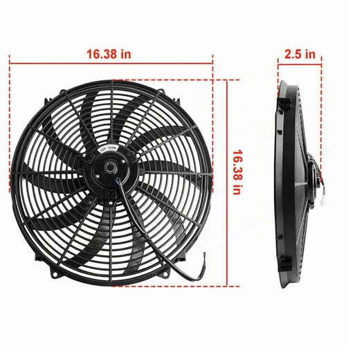 Vista 7 de labwork Kit de relé con cableado y termostato para ventilador eléctrico de radiador de 16" de alto caudal, más de 3000 CFM, interruptor negro