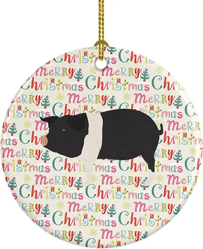 Vista 84 de Caroline's Treasures Adorno de cerámica de avestruz común para árbol de Navidad, decoración colgante para el hogar, Navidad, vacaciones, fiesta