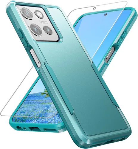 Vista 11 de Funda para Moto G Play 2023, con protector de pantalla [probada contra caídas de grado militar], funda protectora resistente robusta de servicio