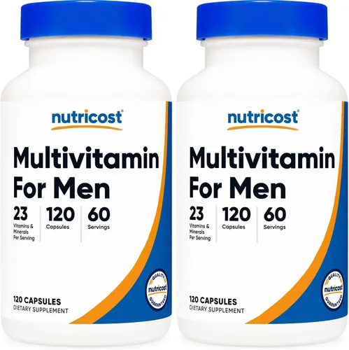 Vista 8 de Nutricost Multivitamínico para hombres, 120 cápsulas, vitaminas y minerales para el hombre saludable