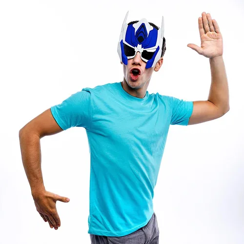 Vista 3 de sunstaches Transformers Optimus Prime Tall anteojos de sol juguete Gris Azul