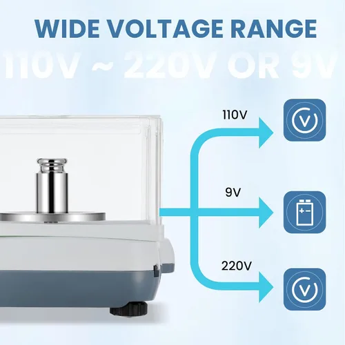 Vista 5 de Balanza electrónica analítica del laboratorio de la balanza de laboratorio de la precisión 1mg de la balanza electrónica de 17.64 oz/0.00 oz