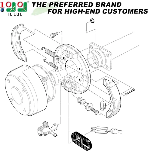 Vista 2 de 10L0L Zapatas de freno de carrito de golf para Club Car DS 1995-up, precedente 2004-up, para Yamaha G1 G2 G8 G9, EZGO 1986.5-1996, reemplaza OEM
