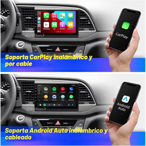 Vista 2 de para Elantra 2016 2017 2018 Radio estéreo inalámbrico Carplay Auto Upgrade Android 8-croe Head Unit DSP Navigation GPS WIFI Bluetooth 1280X720