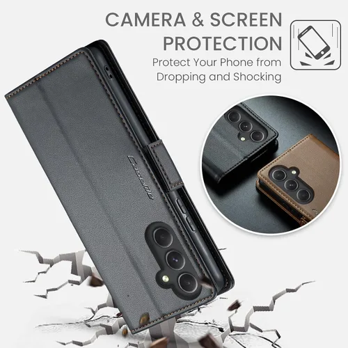 Vista 6 de Compatible con Samsung Galaxy A54 - Funda tipo cartera con bloqueo RFID, funda de piel con función atril para Samsung Galaxy A54 5G de 6.4 pulgadas