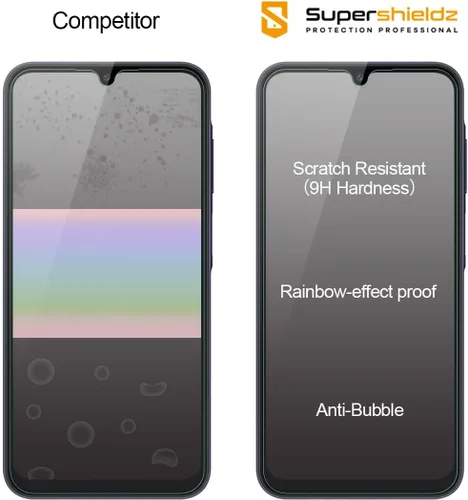Vista 2 de Supershieldz Protector de pantalla de vidrio templado diseñado para Samsung Galaxy A25 5G, antiarañazos, sin burbujas