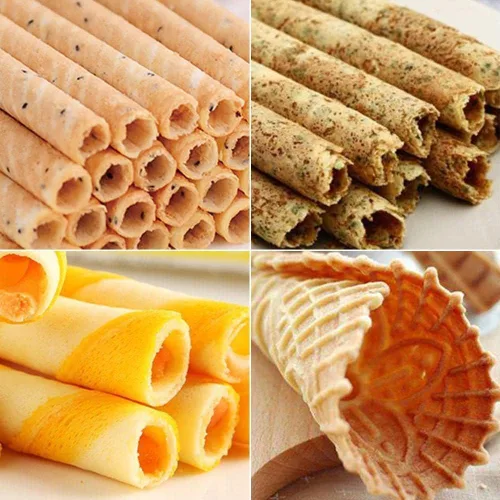 Vista 7 de Máquina de rollos de huevos, de aluminio para el hogar, forma redonda, waffle, para hornear, helado, panqueques, waffle, cono, para cocina
