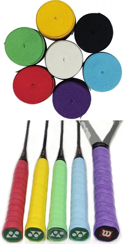 Vista 6 de Cinta de agarre para raqueta de tenis, paquete de 6, agarre de tenis de sensación seca, absorbente y mejorado, mejor para sudar las manos Seco