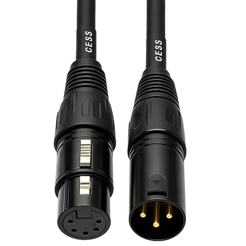 Vista 5 de CNCESS Adaptador XLR macho de 3 pines a XLR hembra de 5 pines, 6 pulgadas