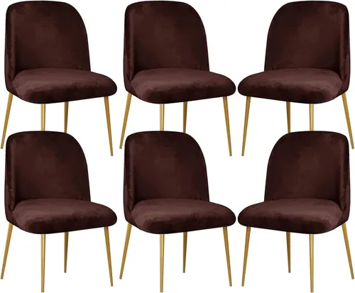 Vista 21 de Juego de 2 fundas superelásticas para sillas de comedor de 2/4/6, funda de terciopelo para sillas modernas de mediados de siglo, funda de silla sin