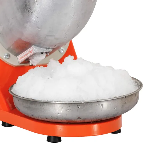 Vista 6 de Máquina de afeitar de hielo eléctrica de 300 W y máquina de cono de nieve Máquina de afeitar de hielo Trituradora de hielo 143 libras (naranja)