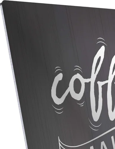 Vista 4 de HB Art Design Coffee Makes Everything Possible Quote Retro Style Metal Print Wall Art Coffee Bar Decor Coffee Signs Kitchen Wall Decor Dining Room