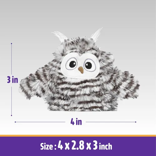 Vista 6 de Kimee Juguete Interactivo para Gatos Recargable Búho Automático que Pía Juguete para Gatitos con Hierba Gatera, Alas que Baten Automáticamente