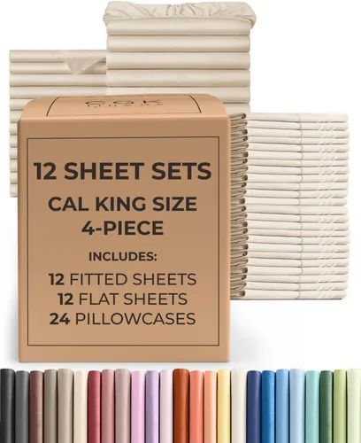 Vista 293 de Pack of 2, Twin Size 3 Piece Sheet Set - Breathable & Cooling - White