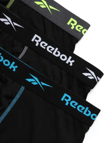 Vista 2 de Reebok Calzoncillos tipo bóxer para hombre Paquete de 3 bóxers de pierna larga para hombres Paquete de ropa interior para hombres grandes y altos