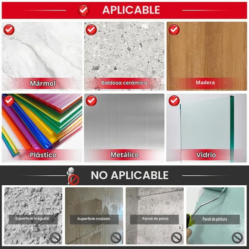 Vista 8 de Sinfuo Cinta adhesiva de doble cara resistente (0.39 pulgadas x 22 pies), cinta adhesiva nano extraíble de doble cara, cinta adhesiva transparente