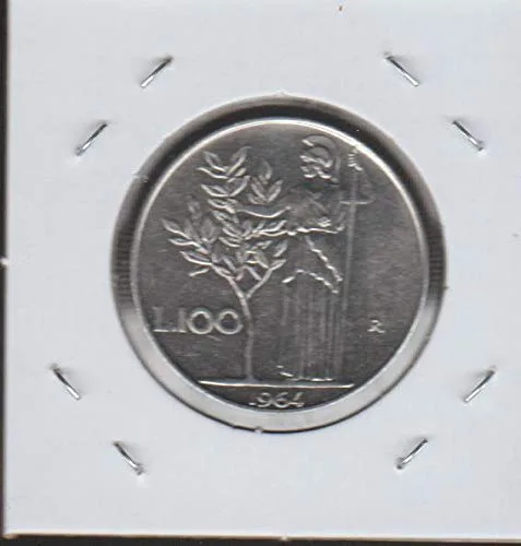 Vista 2 de 1964 IT Classic Head Right 100 Lire Choice Acerca de los detalles no circulados