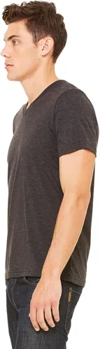 Vista 4 de c3415Bella + Lona Tri-blend Unisex V-neck Tee