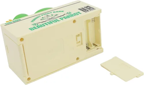 Vista 9 de Caja de loro robador, caja de dinero eléctrica para niños, caja de ahorro de dinero con forma de loro, alcancía electrónica robótica de juguete