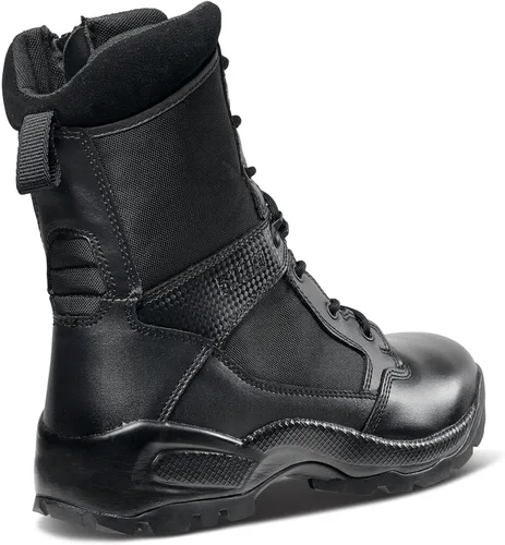 Vista 2 de 5.11 Botas tácticas para hombre, ATAC 2.0 con cremallera lateral, 8 pulgadas, negro, estilo 12391ABR