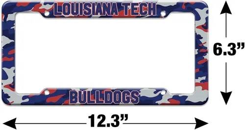 Vista 4 de GRAPHICS & MORE Louisiana Tech Bulldogs - Marco de placa de matrícula de camuflaje