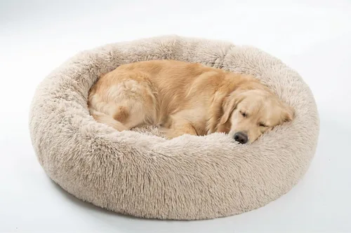 Vista 20 de SAVFOX Camas de felpa calmantes para perros, cama de perro dona para perros pequeños, medianos, grandes y extragrandes, cama cómoda para perros