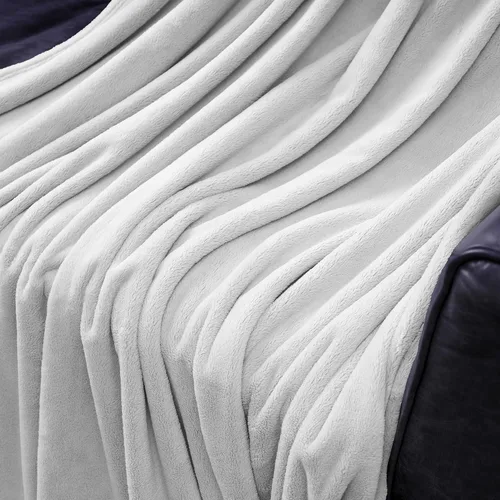 Vista 9 de NORTHWEST Ashford Home - Manta acogedora Warmwell de invierno, color blanco, tamaño 50 x 60 pulgadas