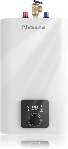 Vista 9 de Calentador de agua eléctrico de 1.6 galones, 1500 W bajo el fregadero, calentador de agua caliente bajo demanda, punto de uso montado en la pared