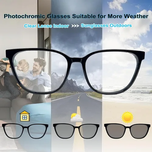Vista 4 de Lentes inteligentes con lentes fotocromáticas para hombres y mujeres, con traducción de inteligencia artificial, con traductor, 164 idiomas, IP67