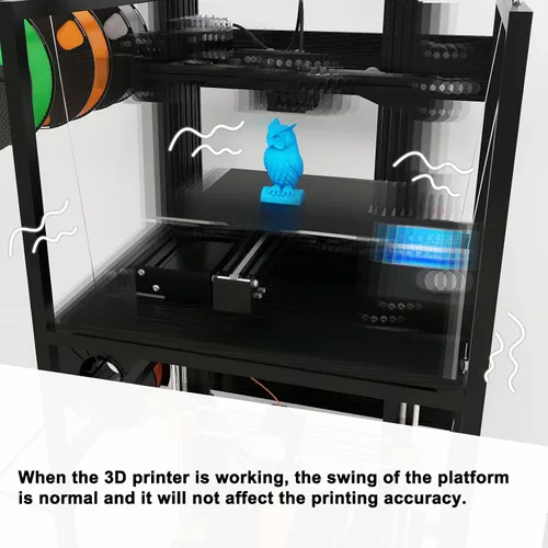 Vista 4 de PUNCIA Soporte para impresora 3D de 3 niveles con almacenamiento de filamentos, estante de banco de trabajo resistente, compatible con FDM/SLA