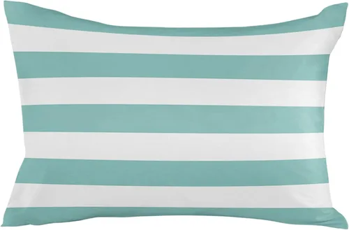 Vista 24 de Fundas de almohada de exterior impermeables de 16 x 16 pulgadas, fundas de almohada de poliéster con rayas blancas y negras, fundas decorativas