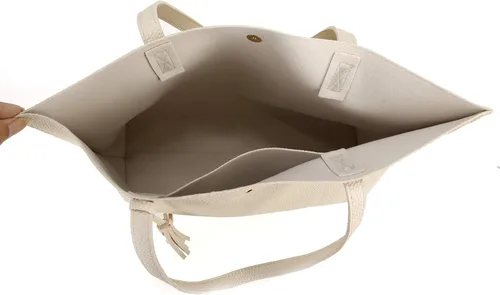Vista 4 de Nodykka - Bolso con asas para hombro para mujer, de cuero sintético, con borla