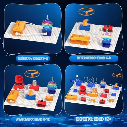 Vista 5 de Kit de ciencia para niños, juguete STEM de exploración electrónica 671+ proyectos