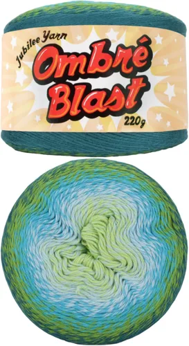 Vista 55 de JubileeYarn - Hilo Ombré Blast (7.76 oz/torta de algodón para bebé, 1 torta)