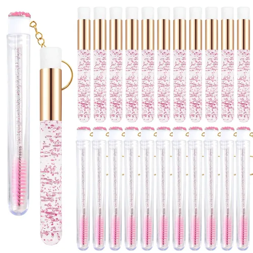 Vista 12 de 30 cepillos de champú de pestañas de cristal, cepillo de limpieza de pestañas, cepillos de maquillaje suaves para limpieza de extensiones