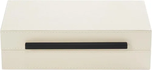 Vista 9 de Sagala Caja Decorativa Negra de Shagreen Con Mango Dorado, Caja Organizadora de Joyas Caja Guardadora, Caja de Almacenamiento de Cuero Sintético