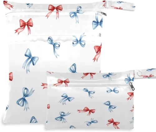 Vista 10 de Blueangle Funny Fishes - Bolsa para pañales de tela, traje de baño y viajes, bolsas húmedas resistentes al agua, perfectas para ropa húmeda