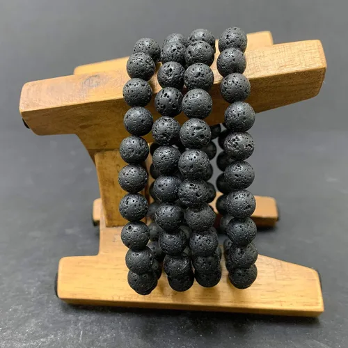 Vista 650 de Gem Avenue Handmade Round Bead Stretch Bracelet Unisex Natural Stone Beaded Jewelry for Men & Women, Elastic Wristband for Daily Wear
