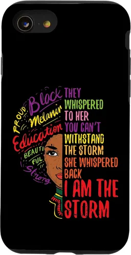 Vista 18 de I Am The Storm BLM Melanin Women African Black History Pride Case for iPhone 17