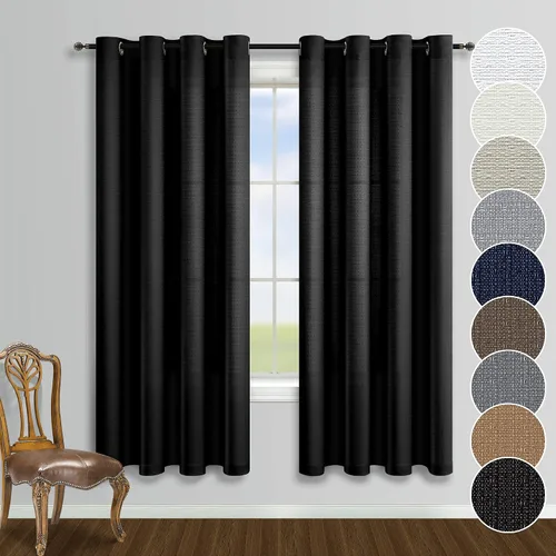 Vista 15 de KOUFALL - Cortinas transparentes con aspecto de lino