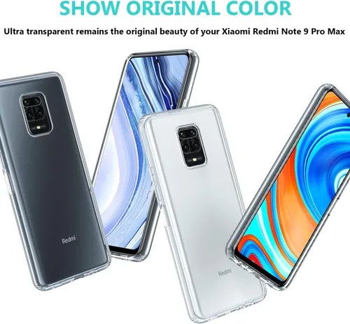 Vista 6 de CHUANG Funda para teléfono Xiaomi Redmi Note 9S / Note 9 Pro/Note 9 Pro Max, fundas laterales de silicona y carcasa trasera de policarbonato duro