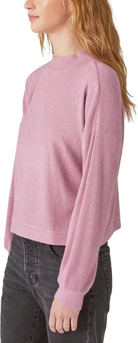 Vista 2 de Lucky Brand Camiseta de cuello alto de burbujas Cloud Rib para mujer