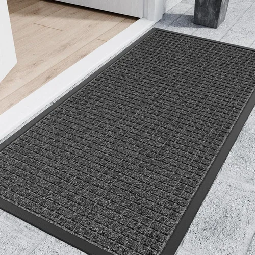 Vista 27 de Tapete para puerta delantera, 48 x 24 pulgadas, resistente para interiores y exteriores, tapete de bienvenida antideslizante para entrada, parte