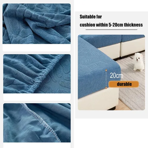 Vista 6 de Funda universal para sofá resistente al desgaste, protector de sofá elástico antideslizante, se adapta a sofás seccionales, de 3/4 plazas, lavable a