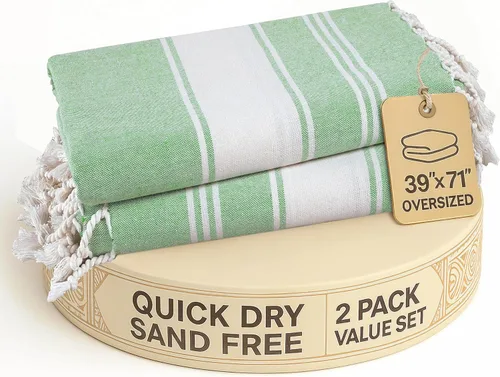 Vista 69 de LANE LINEN Toalla de Playa, Paquete de 2 Toallas de Playa de Gran Tamaño, 39"x71", Toallas de Piscina de Secado Rápido para Adultos, Absorbentes a