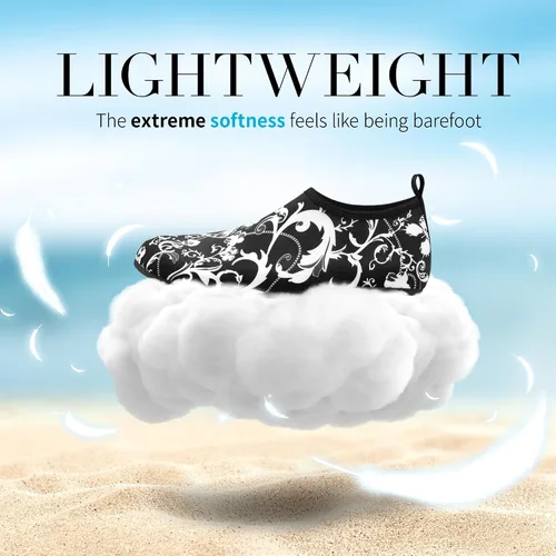 Vista 5 de Homitem Zapatos de agua para mujeres y hombres, calcetines acuáticos para natación, playa, piscina, río, sin cordones, de secado rápido